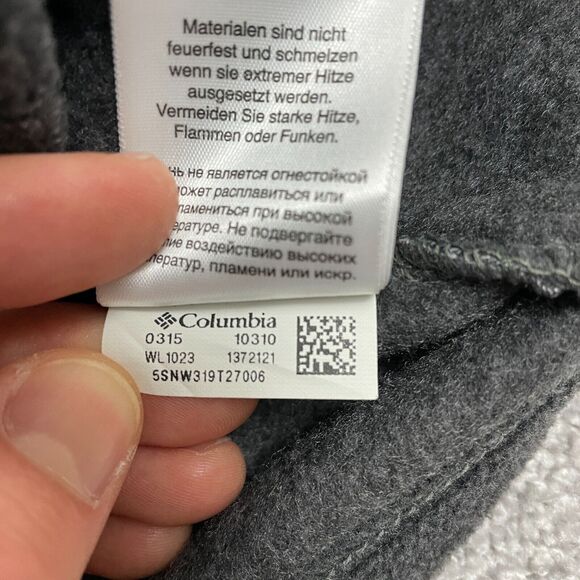 Columbia Fleece Vest Mens Large Gray Full Zip High Neck Pockets Outdoor Hiking - Picture 5 of 13